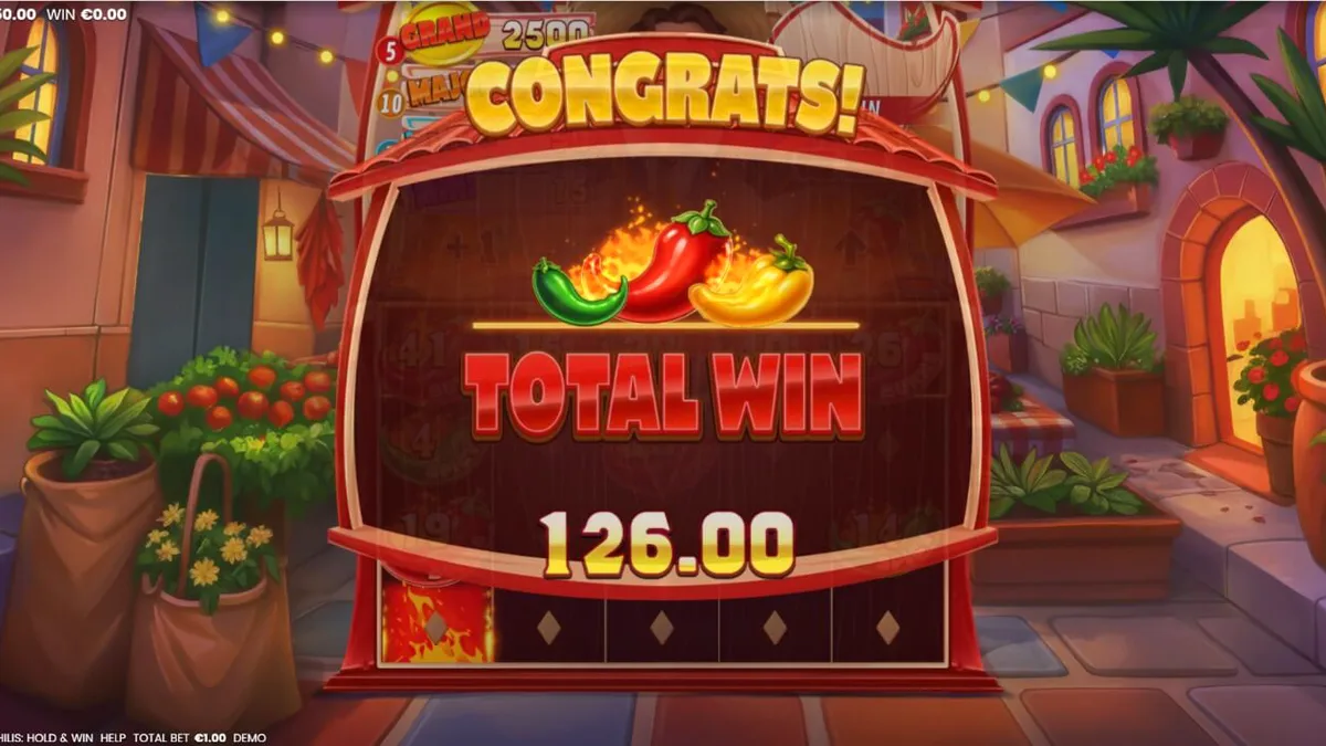 Tampilan visual slot 3 Blazing Chilis dengan tema pesta Meksiko yang meriah
